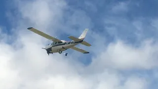 Cessna 210 takes off in the Coromandel NZ