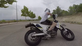 Husqvarna 701 Supermoto Akrapovic sound & fly by