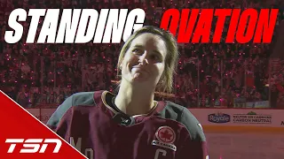 Poulin receives 'deafening' ovation from record crowd on 'surreal' day in Montreal