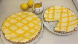 LEMON CHEESECAKE NO BAKE, NO GELATINE,  / LİMONLU ÇİZKEK