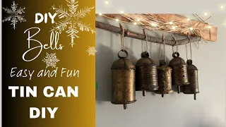 Tin Can Bells, Very Easy and Cheap to make. Plus, they look AMAZING! / diy / Tutorial / holiday