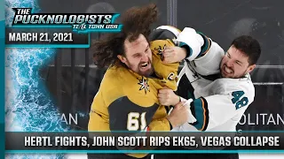 Hertl Fights, John Scott Rips EK65, Vegas Collapse - The Pucknologists 125