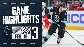 Detroit Red Wings vs. Seattle Kraken | 2/19 Game Highlights