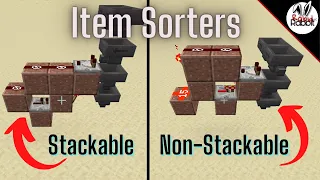 Minecraft Easy Auto Item Sorters, Stackable and Non Stackable Item. (Java)