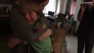 Big Sister surprises her little brother after a few months away!
