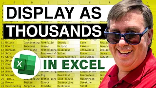 Excel - Display Numbers in Thousands or Millions Easily - Episode 555