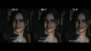 Resident Evil 2 Remake (Pure Path-Tracing Mod Comparison Ray-Tracing RE2)