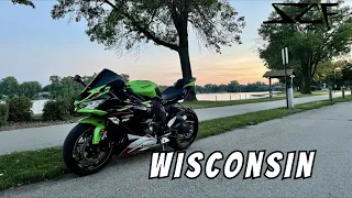 First Ride in Wisconsin | Kawasaki ZX6R KRT Edition #kawasaki #bikelife