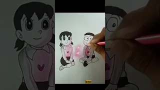 shizuka nobita love drawing #shorts #viral #shizuka #nobita