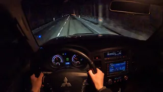 2010 Mitsubishi Pajero 3.2 Di-D | POV Night Winter Drive