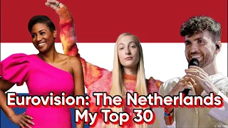 The Netherlands In Eurovision - My Top 30 (1956-2022)