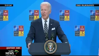 US President Biden addresses the NATO Summit underway in Spain