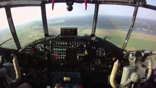 An-2 fast descent and landing cockpit view HD