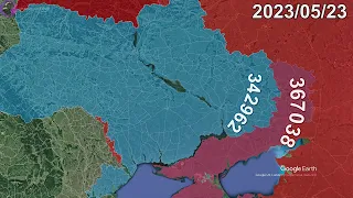 Russian Invasion of Ukraine: Every Day to April 1st, 2024 using Google Earth