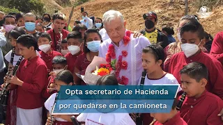 "Es mucho pueblo para él"; AMLO recorre Oaxaca a ras de tierra, sin su secretario de Hacienda