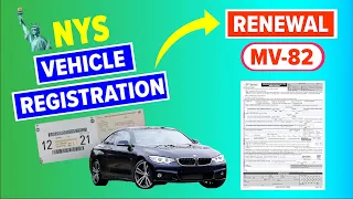 NY DMV MV-82 Vehicle Registration Form (TLC Registration Renewal/Storage Removal)