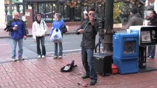 AMAZING Street Violinist Draws Audience - Halo Remix (beyonce)