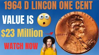 Don't Spend this 1964 D Lincoln Penny Coin Worth Over $23000,000 Find Out Now!