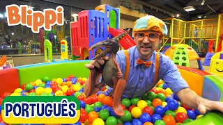 Blippi Visita um Parque Coberto (Kinderland) | 1 HORA de Blippi | Vídeos Educativos para Crianças