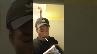 Lighting a cigarette with a toaster