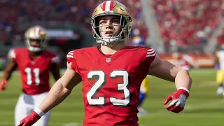 Christian McCaffrey San Francisco 49ers vs LA Rams (4K Video) Next Gen Gameplay