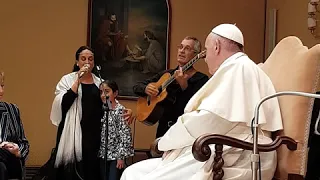 Noa (Achinoam Nini) - "Beautiful That Way" with daughter at Vatican in presence of Pope Francis