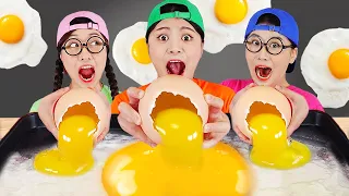 Giant Ostrich Egg Mukbang 대왕 타조알 먹방 DONA 도나