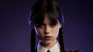 Trying to draw Wednesday Addams on procreate