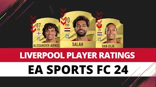 EA SPORTS FC 24 | LIVERPOOL PLAYER RATINGS PREDICTION FT. VAN DIJK, SALAH AND TRENT ALEXANDER ARNOLD