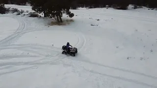 Grizzly 700 playing in the snow