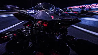 GSXR1000 GoPro hero 12 black night ride [Pure Sound]