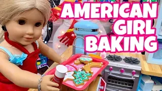 American Girl Doll Bakes for Christmas