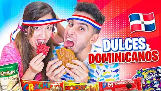 COMO SON ESTOS DULCES ?! 😱 PROBANDO DULCES DOMINICANOS 🔥 Sandra Cires Play ft Harold Artist Play