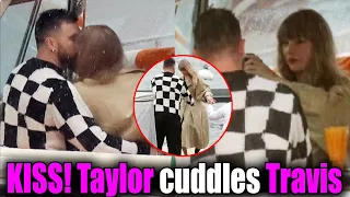 Taylor Swift & Travis Kelce's heart-melting kiss during a romantic boat trip