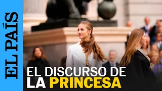 El discurso de la princesa Leonor de Borbón tras jurar la Constitución | EL PAÍS