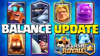 NEW AUGUST BALANCE UPDATE REVEALED (10 CARDS!) - Clash Royale Balance Changes