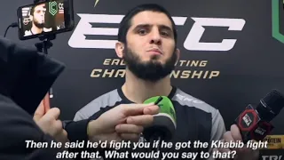 Islam Makhachev on Rafael Dos Anjos trash talk