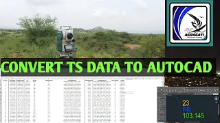 SDR File To Excel & Import Coordinate to Autocad I TS data Ko cad Pay Convert Kaise Kare IAgragati I