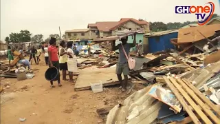 Hundreds of illegal structures demolished at Madina REDCO Down  #GHOneNews