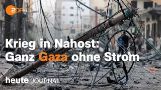 heute journal 11.10.23 Shutdown in Gaza, Schweigeminute Bundestag, Nato-Besuch Selenskyj (english)