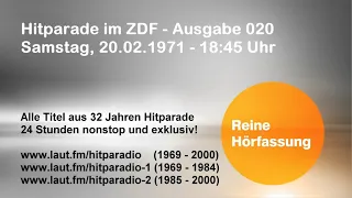 ZDF-Hitparade Ausgabe 020 - 20.02.1971 (Reine Hörfassung) + INTERVIEW