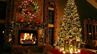 Best Classic Christmas Songs with Fireplace and Beautiful Background  2 Hours