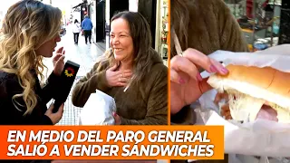 Natalia una metáfora de la Argentina: se quedó sin trabajo y vende sandwiches por encargo