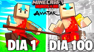 Eu sobrevivi 100 dias no Hardcore Minecraft como o Avatar - O Filme