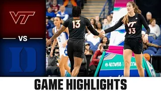Virginia Tech vs. Duke 2023 Ally ACC Women's Basketball Tournament Highlights (2022-23)