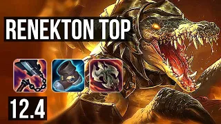 RENEKTON vs YONE (TOP) (DEFEAT) | Rank 5 Renekton, 6 solo kills | JP Master | 12.4