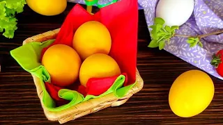 Как Красить Яйца Куркумой 🐣 (БЕЗ ХИМИИ!) 🐰 Самые Красивые Яйца на Пасху!