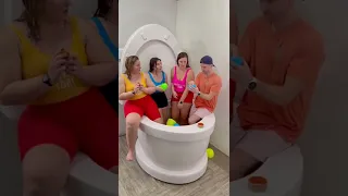 SURPRISE Egg Challenge in Giant Toilet with HUGE PRIZE #shorts