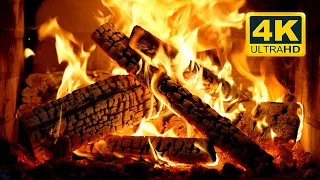 🔥 Cozy Fireplace 4K (12 HOURS). Real Fireplace Sounds. Relaxing Fireplace with Burning Logs