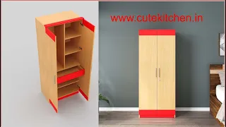 Cutekitchen 2 door wardrobe Model : Sridhara 27 series